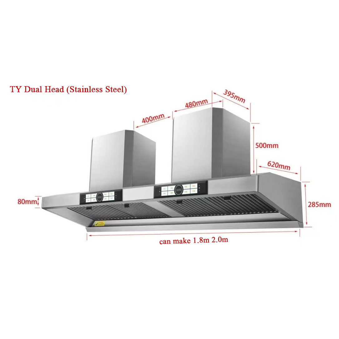레스토랑용 배기 후드, 상업용 듀얼 모터, 강력 흡입, - Commercial Kitchen Hoods 리뷰 및 가격