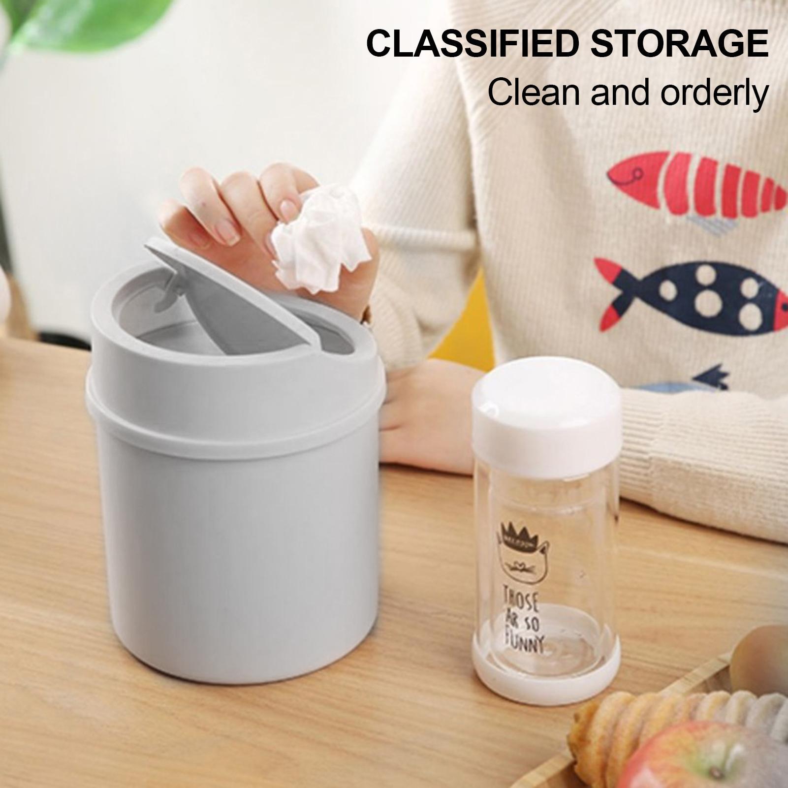 뚜껑이 있는 미니 쓰레기통 1개, 책상용 쓰레기통, 작 - Commercial Kitchen Bin 리뷰 및 가격