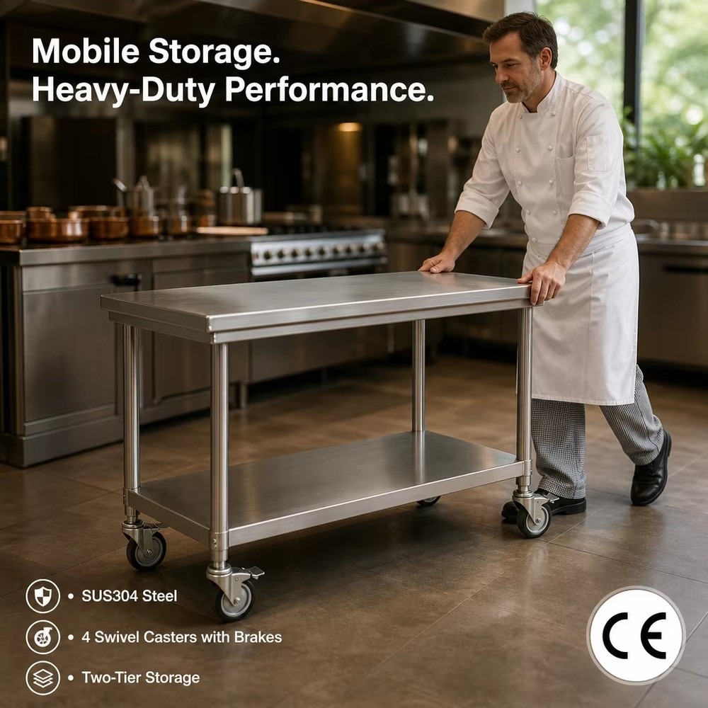 상업용 304 스테인리스 스틸 이중 싱크대, 조리대 및 - Commercial Kitchen Worktops 리뷰 및 가격